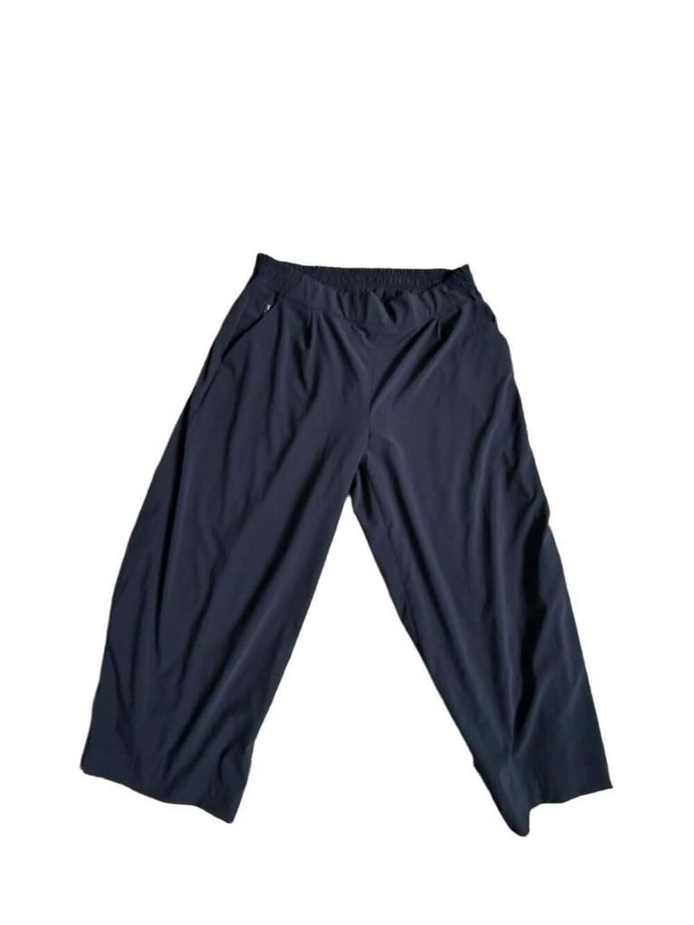 Athleta Brooklyn Wide Leg Crop Pants Navy Blue Size 14P